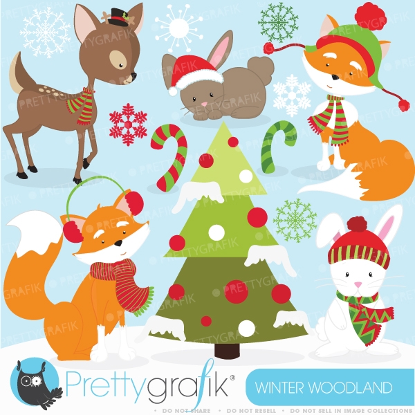 Download Winter woodland clipart (commercial use, vector graphics) 