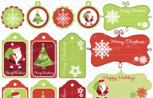 christmas tags label frames