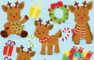 Christmas Reindeer clipart 