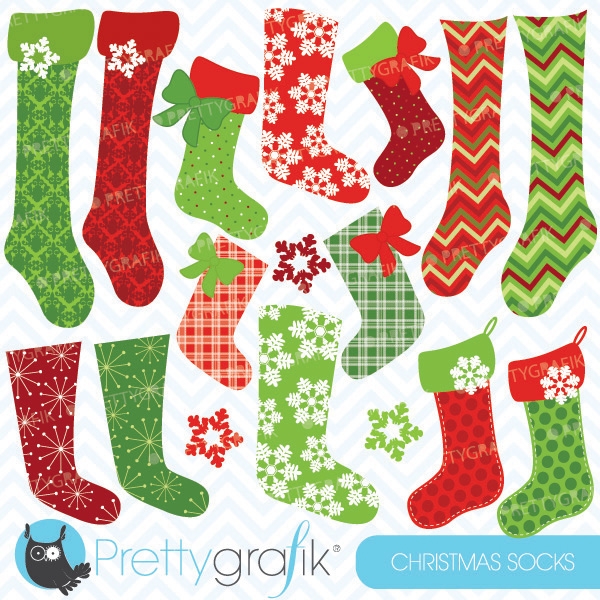 Download Christmas stockings clipart  (commercial use, vector graphics) 