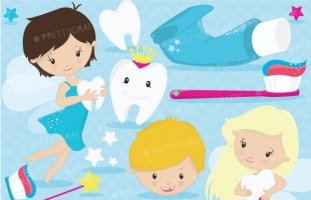 Tooth fairy clipart (commercial