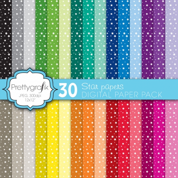 Download star digital paper  (commercial use, scrapbook papers) 