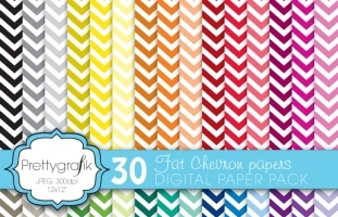 fat chevron digital paper 