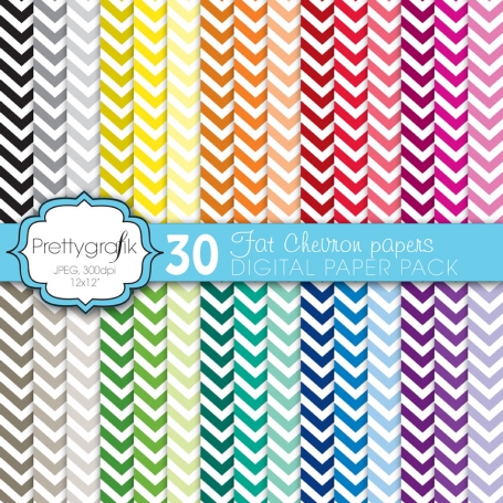 fat chevron digital paper 