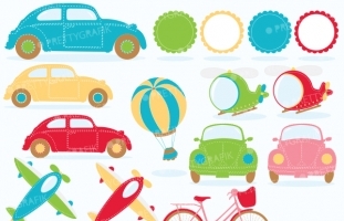 stitched transport clipart 