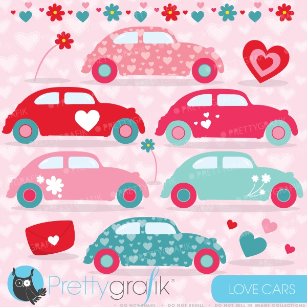 Download  love cars clipart (commercial use, vector graphics) 