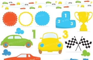 car birthday party clipart 