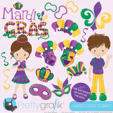 Mardi Gras clipart (commercial