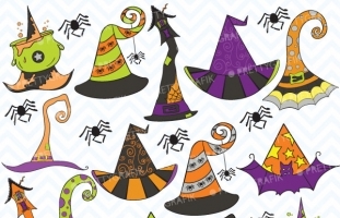 Halloween hats clipart 