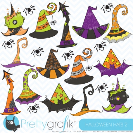 Halloween hats clipart 