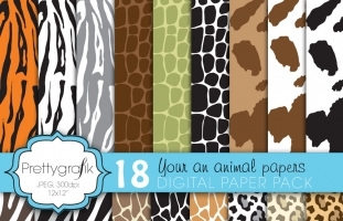 animal print digital paper