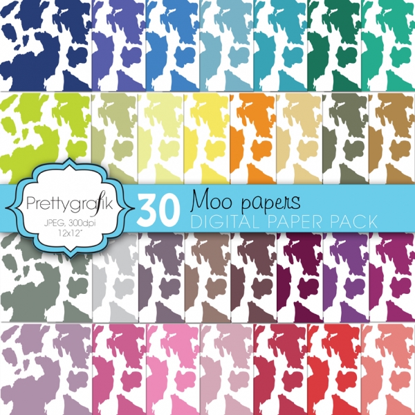 Download cow print animal print digital paper (commercial use) 