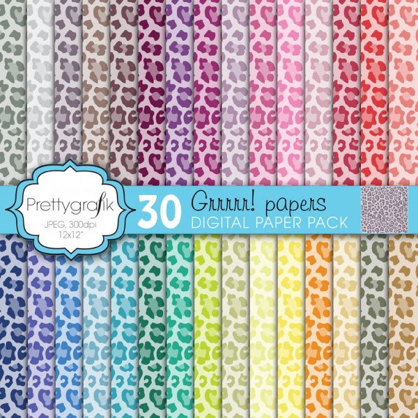 Download  leopard animal print digital paper  (commercial use) 