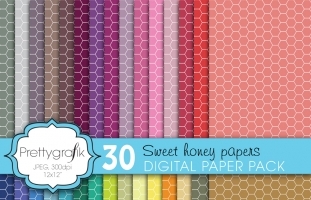  honeycomb hexagonal digital paper