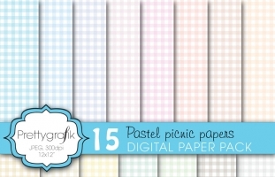 gingham picnic pattern digital