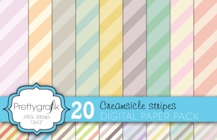 pastel stripes digital paper 