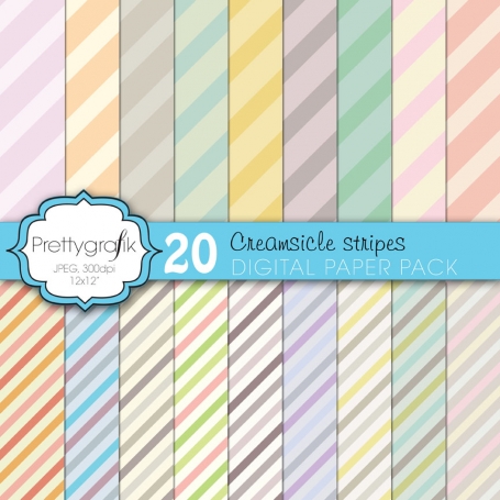 pastel stripes digital paper 