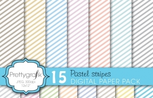 chevron pastels digital paper 