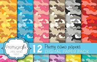 camouflage digital paper,