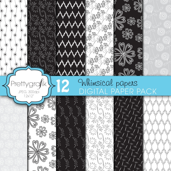 Download wedding floral digital paper (commercial use) 