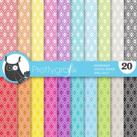 Diamond harlequin digital paper,