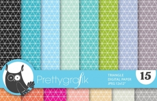 Triangle geometric digital paper,