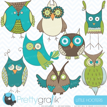 green owl clipart (commercial use,