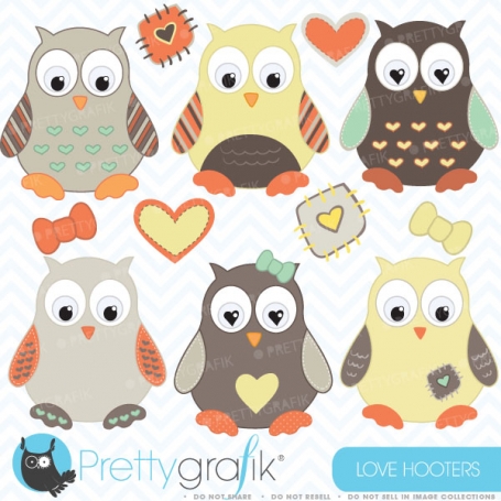 Owl clipart  (commercial use,