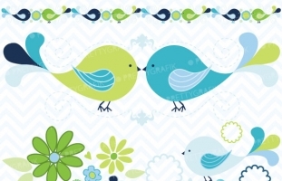 bird tweets clipart (commercial