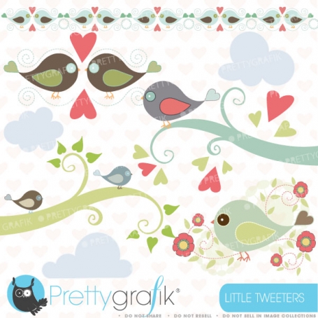 bird tweet clipart  (commercial