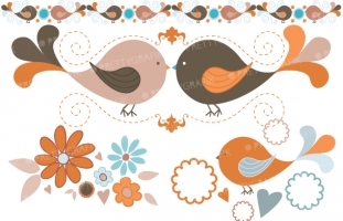  bird tweets clipart (commercial