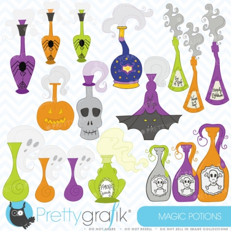 Halloween potions clipart 