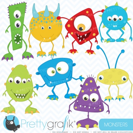 monster clipart  (commercial use,