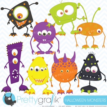 Monster clipart  (commercial use,