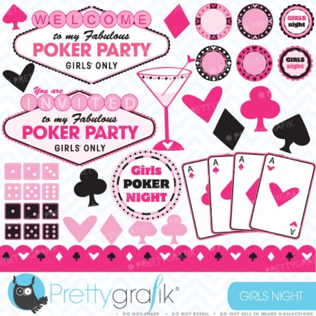 Poker party clipart  (commercial