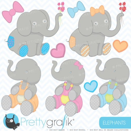  Elephant clipart commercial use,