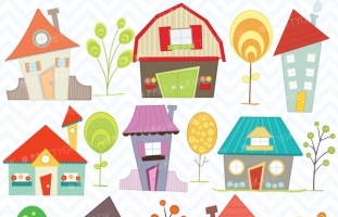  House clipart commercial use,