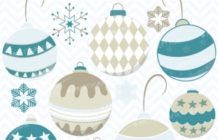 christmas balls clipart 