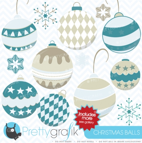 christmas balls clipart 