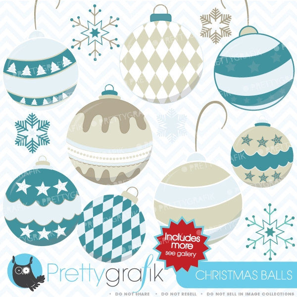 Download christmas balls clipart  (commercial use, vector graphics) 