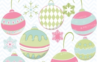 christmas balls clipart