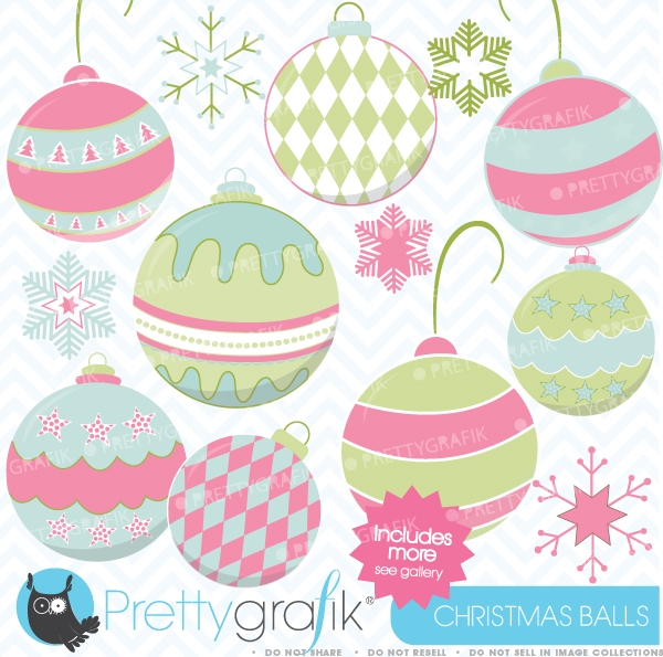 Download christmas balls clipart (commercial use, vector graphics) 