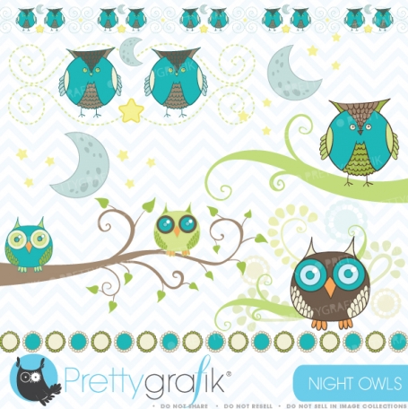 Owl clipart commercial use, vector