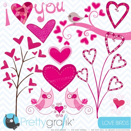 Valentine hearts clipart