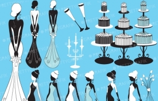  Bride wedding clipart (commercial