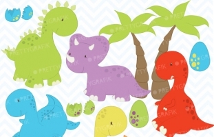 dinosaur clipart  (commercial use,