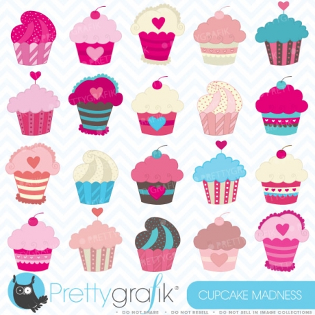  cupcake madness clipart