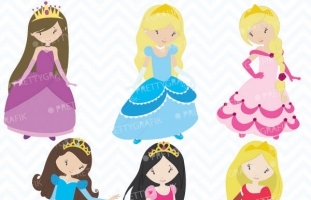 princess clipart  (commercial use,