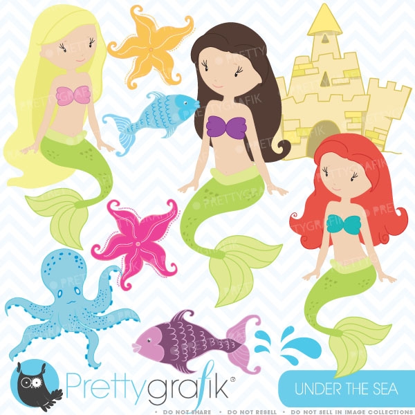 Download Mermaid clipart (commercial use, vector graphics) 