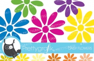  flower daisy clipart (commercial